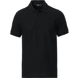 J.Lindeberg Troy Cotton Polo Shirt - Black/Black