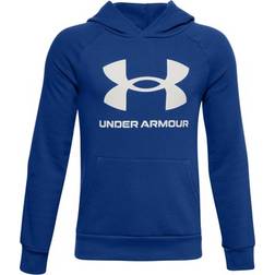 Under Armour Boy's UA Rival Fleece Big Logo Hoodie - Royal/Onyx White (1357585)