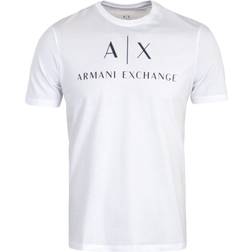 Armani Lettering & Log T-shirt - White