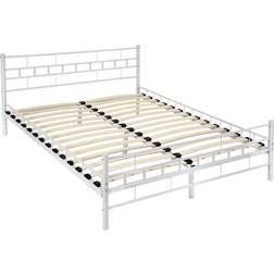 tectake Bed Frame with Slatted Base 76cm Sengeramme 140x200cm