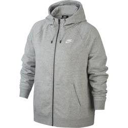 Nike Sportswear Essential Hoodie Plus Size - Dark Gray Heather/White