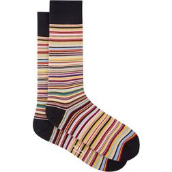 Paul Smith Narrow Signature Stripe Socks - Black/Multi