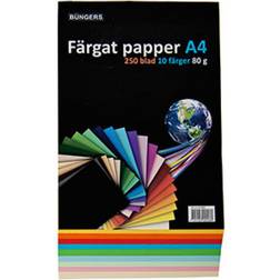 Bungers Färgat Papper A4 80g/m² 250stk