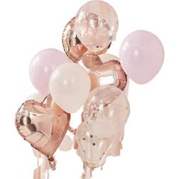 Ginger Ray Foil/Latex Ballons Blush Rose Gold/Pink 12-pack