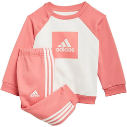 adidas Infant 3-Stripes Fleece Jogger Set - Hazy Rose/White (GM8974)