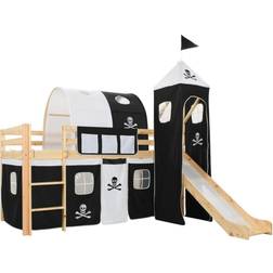 vidaXL Children's Loft Bed with Slide & Ladder 97x208cm