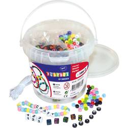 PlayBox Letter Beads Mix in Bucket 1000pcs