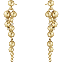 Georg Jensen Moonlight Grapes Earrings - Gold/Diamonds