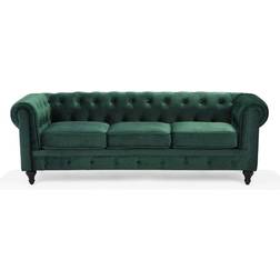 Beliani Chesterfield Sofa 202cm 3 personers