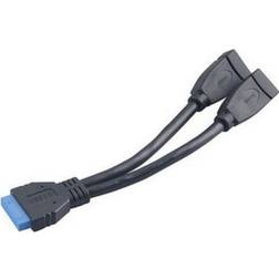 Akasa USB A-2USB A 3.0 F-F 0.2m