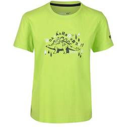 Regatta Kid's Bosley III Printed T-Shirt - Electric Lime Dinosaur Print