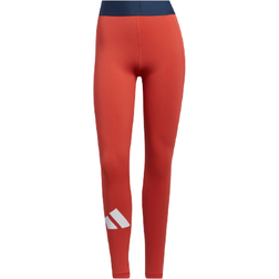 adidas Techfit Life Mid-Rise Badge of Sport Long Tights Women - Crew Red/Black/White