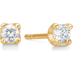 Mads Z Crown Earrings (0.18ct) - Gold/Diamond
