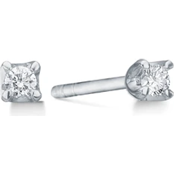 Mads Z Crown Earrings (0.09ct) - White Gold/Diamond