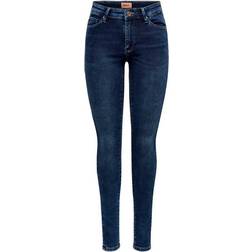 Only Carmen Life Reg Jogg Skinny Fit Jeans - Blue/Dark Blue Denim
