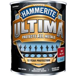 Hammerite Ultima Metalmaling Smooth Red 0.75L