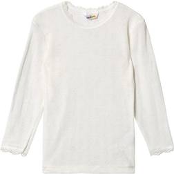 Joha Silk Wool T-shirt with Lace - White (16490-197-50)