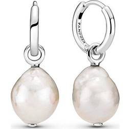 Pandora Baroque Freshwater Cultured Pearl Earrings - Silver/Pearl