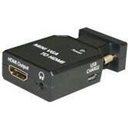 MicroConnect VGA Mini/HDMI/3.5mm/USB Micro B M-F adapter