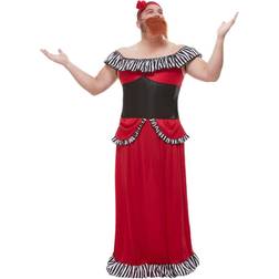 Smiffys Bearded Lady Costume Red
