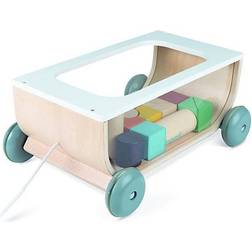 Janod Sweet Cocoon Pull Along with Building Blocks