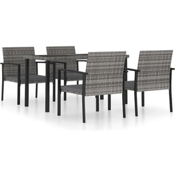 vidaXL 3065713 Havemøbelsæt, 1 borde inkl. 4 stole