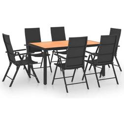 vidaXL 3060055 Havemøbelsæt, 1 borde inkl. 6 stole