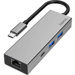 Hama USB C - USB A/RJ45/HDMI Adapter