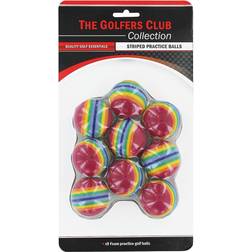 Golfers Club Stripe Soft Practice Golf Balls (9 pack)