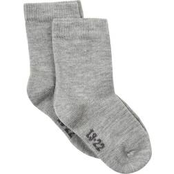 Minymo Sock 2-pack - Light Grey Melange (5075-130)