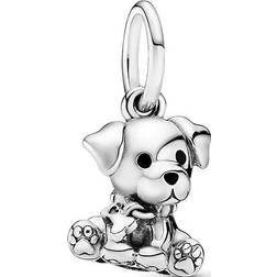 Pandora Labrador Puppy Dog Dangle Charm - Silver/Black