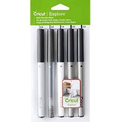 Cricut Explore Multi Size Pen Set Black 5-pack