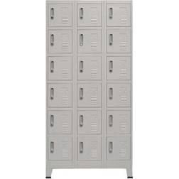 vidaXL Locker Cabinet Opbevaringsskab 90x180cm