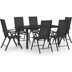 vidaXL 3070635 Havemøbelsæt, 1 borde inkl. 6 stole