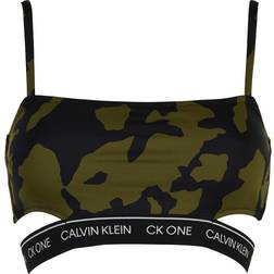 Calvin Klein Bralatte Bikini Top - Back Cut Out Print