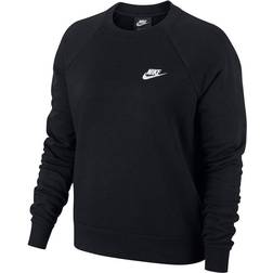 Nike Women's Sportswear Essential Fleece Crew Sweatshirt - Black/White