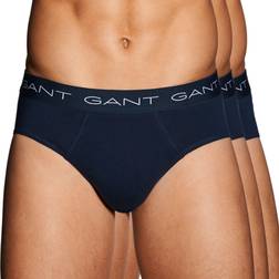 Gant Cotton Stretch Briefs 3-pack - Navy Blue
