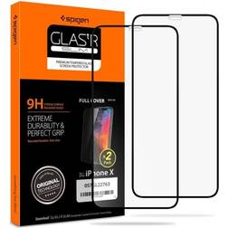 Spigen Glas.tR Slim Full Cover HD Screen Protector for iPhone X/XS - 2 Pcs