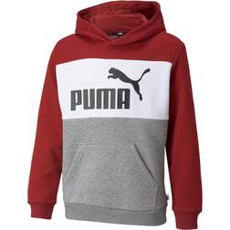 Puma Essentials+ Color Block Youth Hoodie - Intense Red (846128-22)