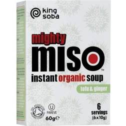 King Soba Organic Mighty Miso Soup with Tofu & Ginger 60g 6stk
