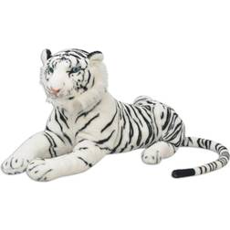 vidaXL Tiger Toy Plush White XXL