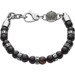 Diesel Beads Bracelet - Silver/Agate