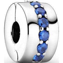 Pandora Sparkle Clip Charm - Silver/Blue