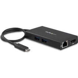StarTech USB C-2xUSB A/HDMI/RJ45/USB C M-F 0.3m