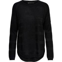 Only Caviar Texture Knitted Pullover - Black