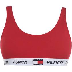 Tommy Hilfiger Tommy 85 Stretch Cotton Logo Bralette - Tango Red Xcn