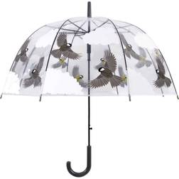 Esschert Design 2 Sided Birds Transparent Umbrella Grey (TP274)