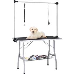 vidaXL Adjustable Dog Grooming Table with 2 Loops