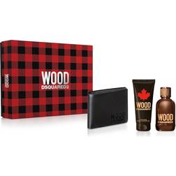 DSquared2 Wood Pour Homme Gift Set EdT 100ml + Shower Gel 100ml + Wallet