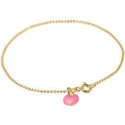 ENAMEL Copenhagen Ball Chain Bracelet - Gold/Flamingo